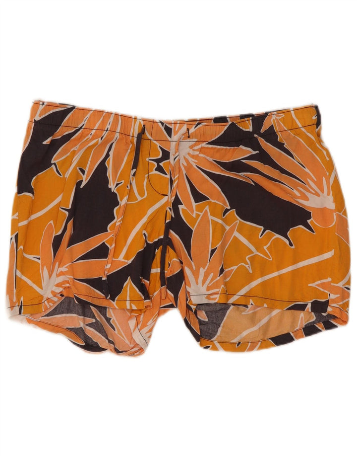 Gap Kvinders afslappede gravidshorts Medium W32 Orange Floral Viscose