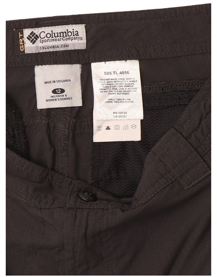 COLUMBIA Womens Cargo Shorts US 12 Large W32 Black Nylon