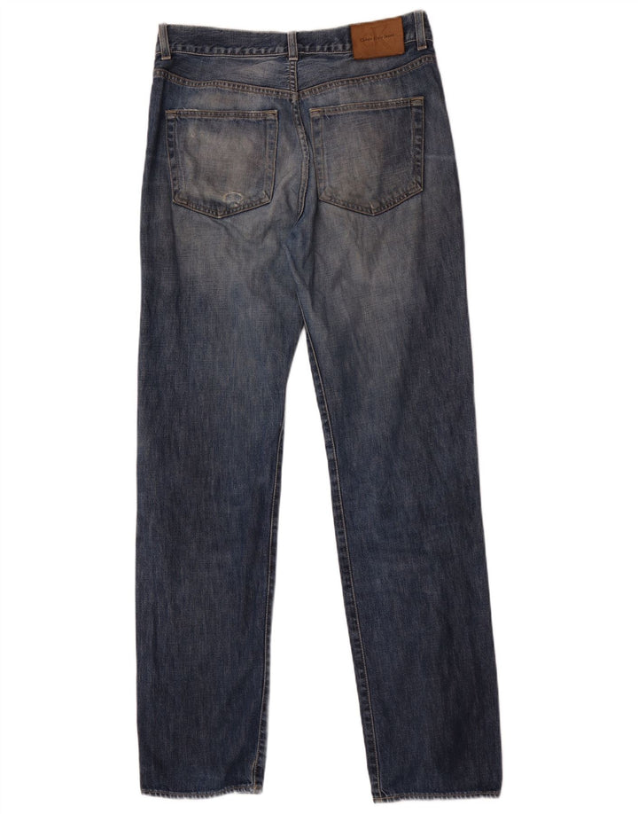 Calvin Klein Herre Distressed Straight Jeans W32 L34 Blå