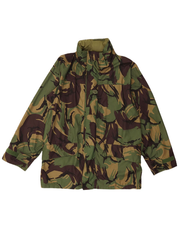 Vintage Herre Hooded Utility Jacket UK 40 Large Green Camouflage Polyester