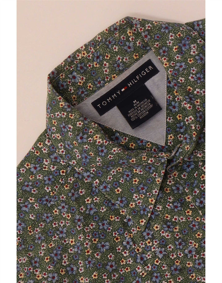 Tommy Hilfiger Kortærmet Herreskjorte Medium Grøn Blomsterbomuld