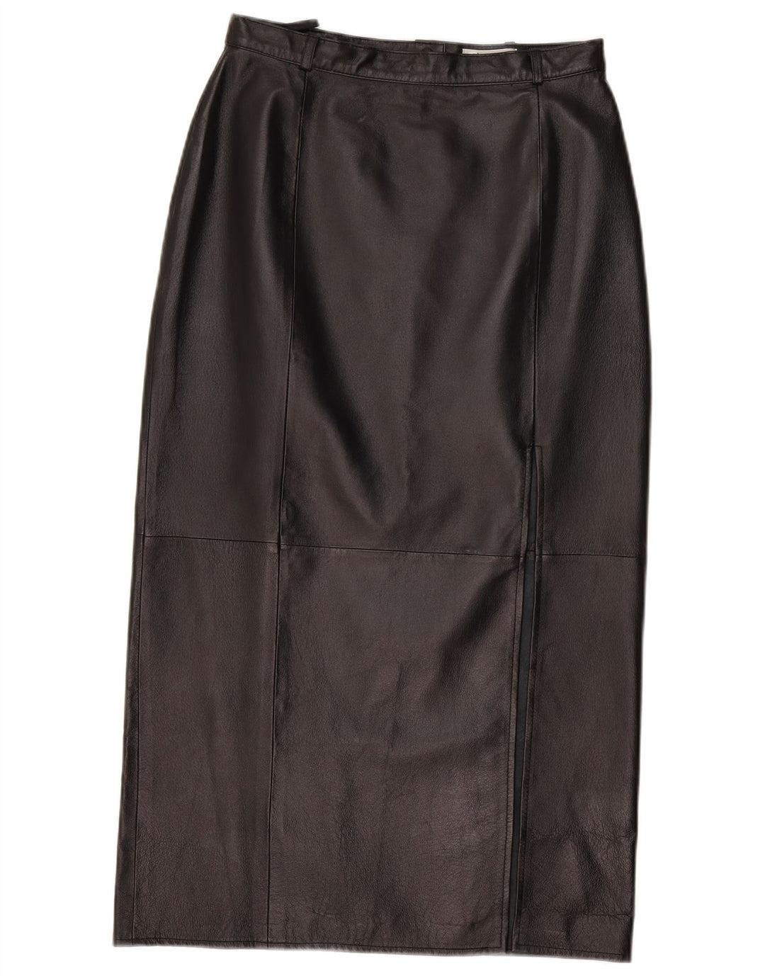 Vintage lædernederdel til kvinder W28 Medium sort læder