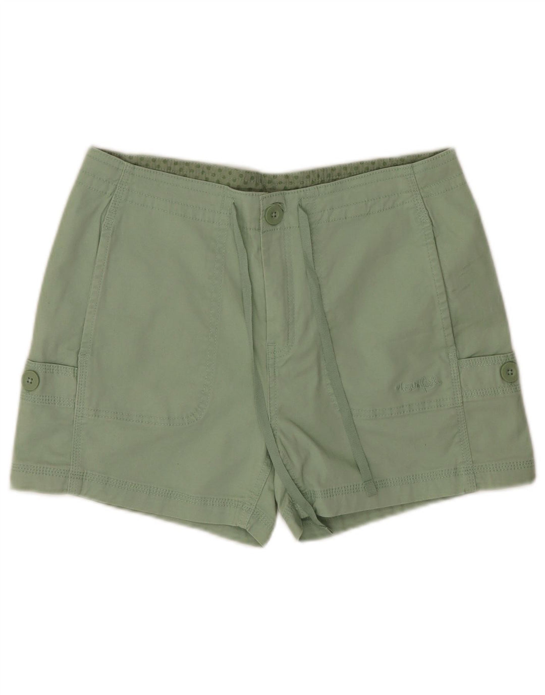 Weird Fish Dame Cargo Shorts UK 8 Small W32 Green Cotton