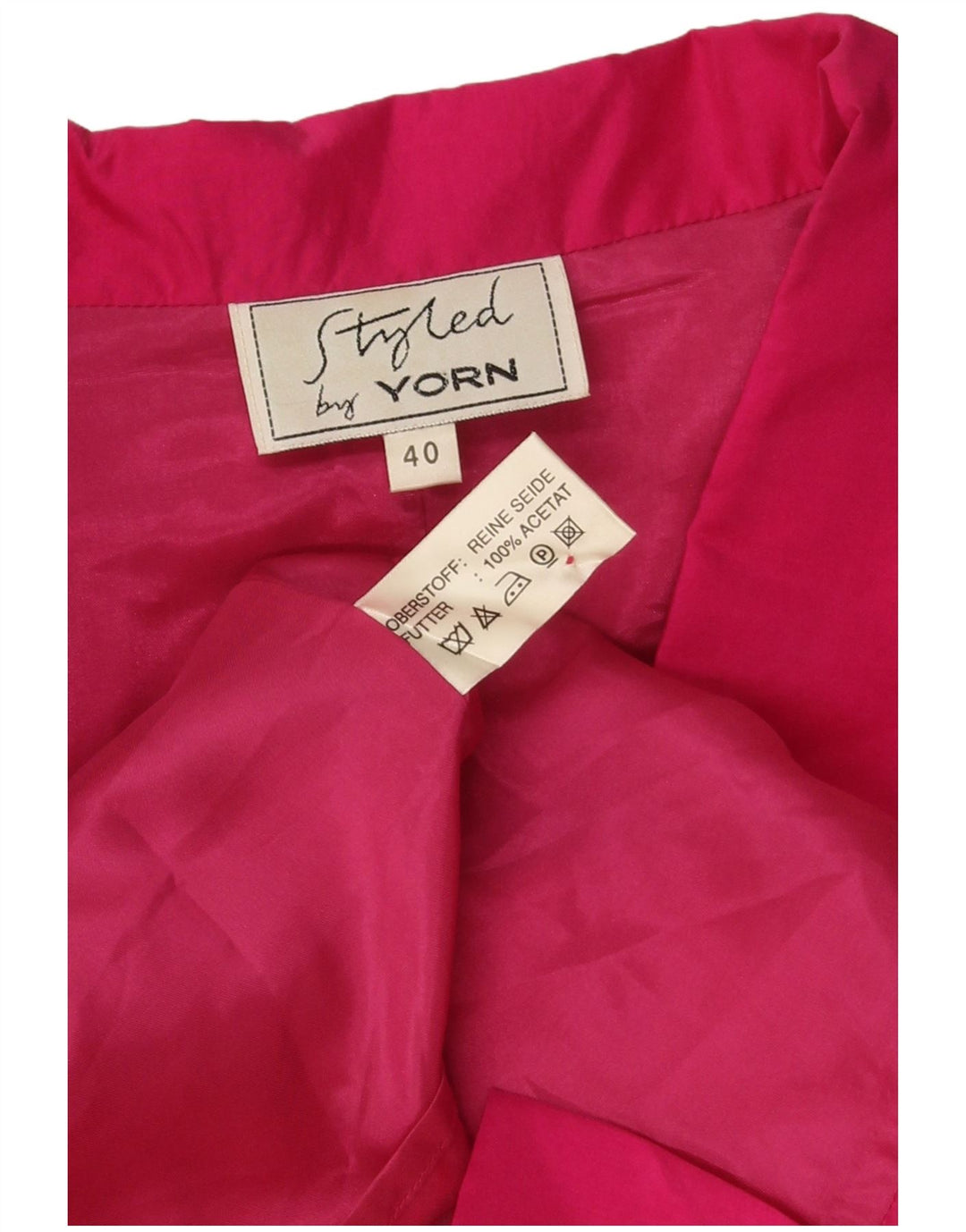 Yorn Dame 1-knap blazerjakke EU 40 Medium Pink Silke