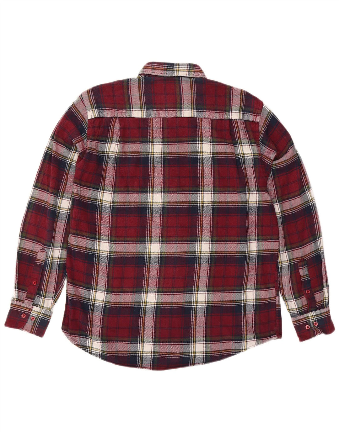 COMMANDER Herre flannelskjorte str. 41/42 Large Bourgogne ternet bomuld