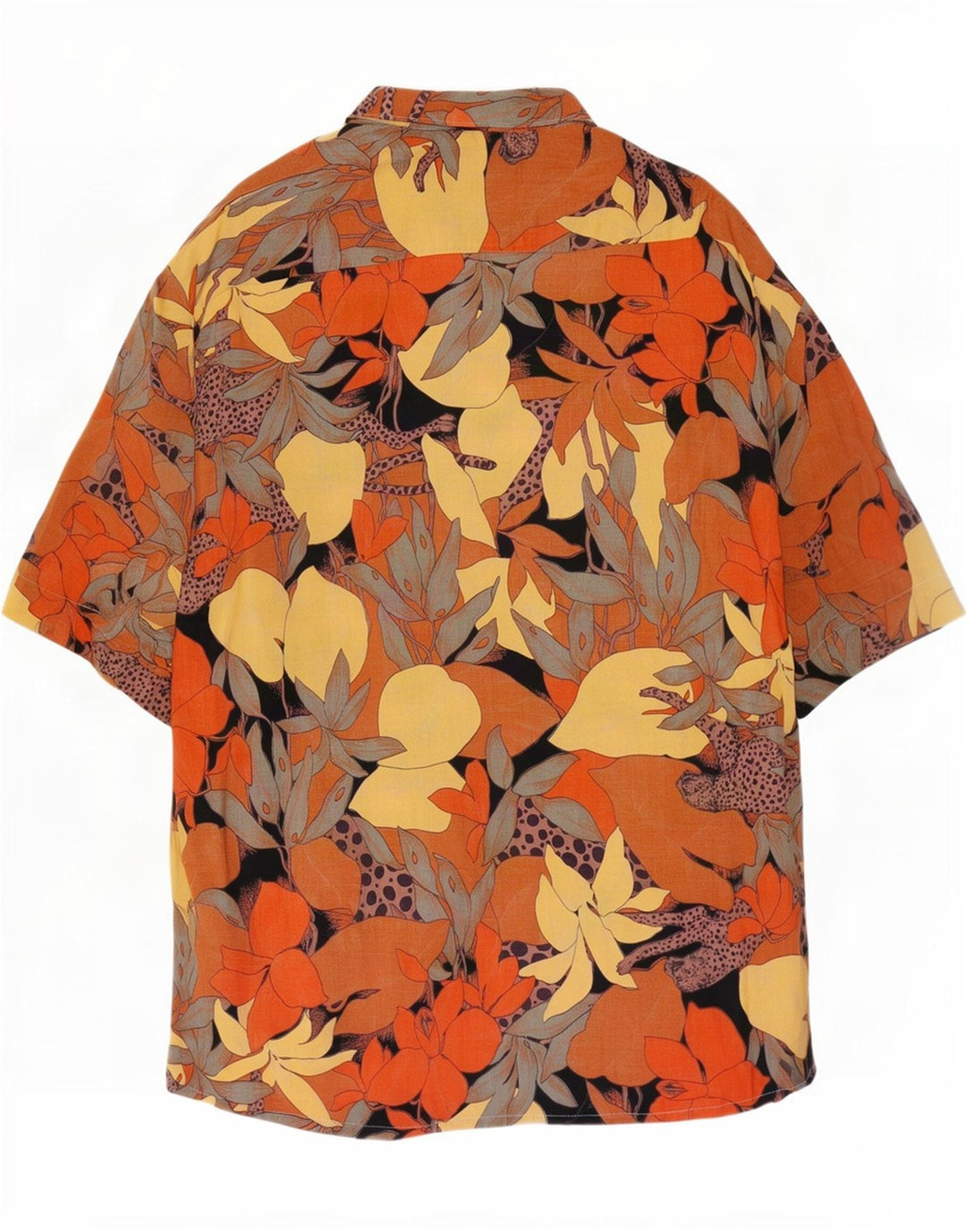 Goldress Kortærmet Herreskjorte Størrelse 43 XL Flerfarvet Floral