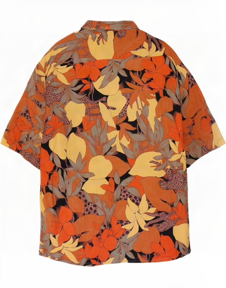 Goldress Kortærmet Herreskjorte Størrelse 43 XL Flerfarvet Floral