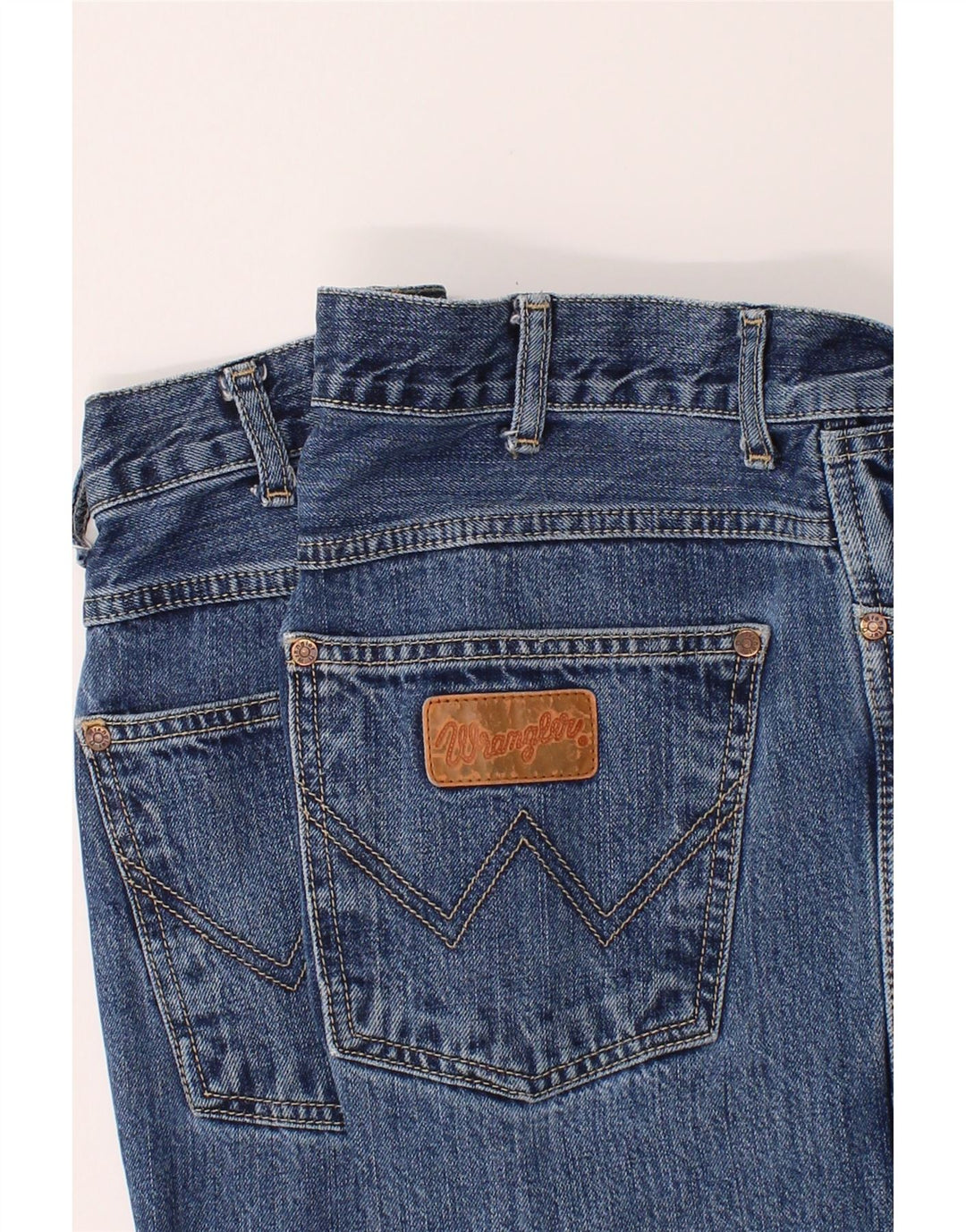 WRANGLER Mens Denim Shorts W32 Medium Blue Vintage Wrangler and Second-Hand Wrangler from Messina Hembry 