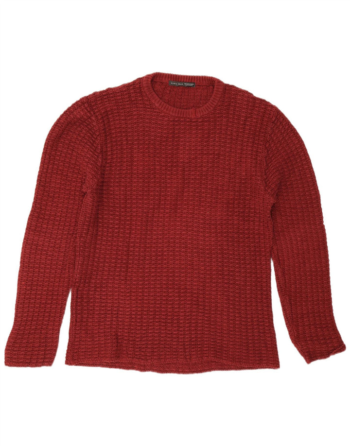 Zara Herre sweater med rund hals XL Bourgogne