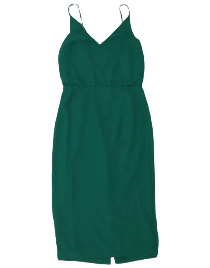 Oasis Kvinders Ærmeløs Skede Kjole UK 12 Medium Green Polyester