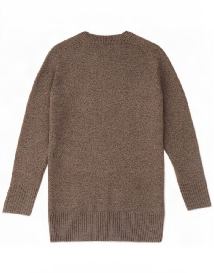 Zara Dame Oversized Jumper Sweater UK 10 Small Grey Polyester