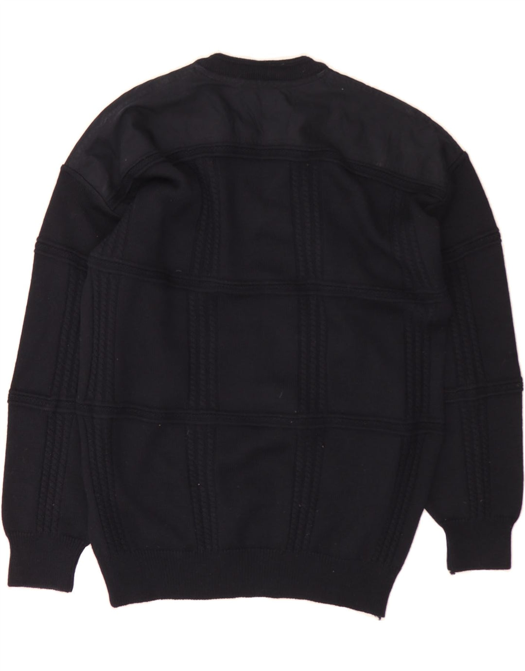 IL GRANCHIO Mens V-Neck Jumper Sweater Large Navy Blue Wool Vintage Il Granchio and Second-Hand Il Granchio from Messina Hembry 