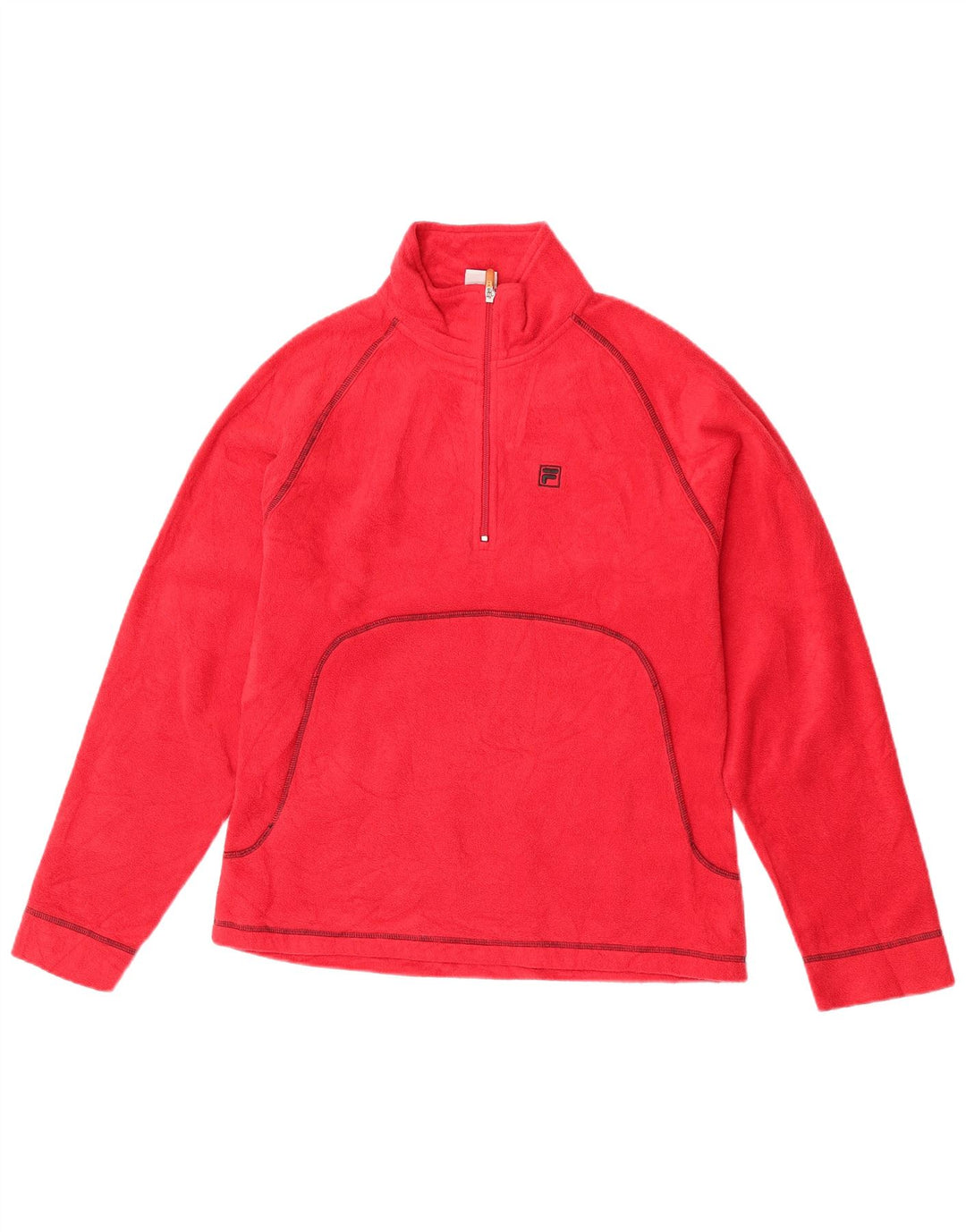 Fila Dame Fleece Jumper IT 46/48 Stor Rød Polyester med lynlås