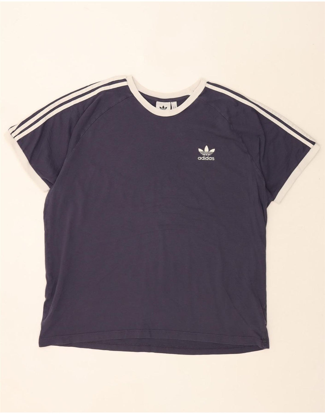ADIDAS T-shirt top til mænd 2XL marineblå bomuld