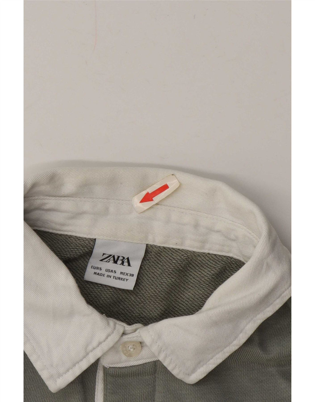Zara Herre Polo Neck Sweatshirt Jumper Lille Grøn