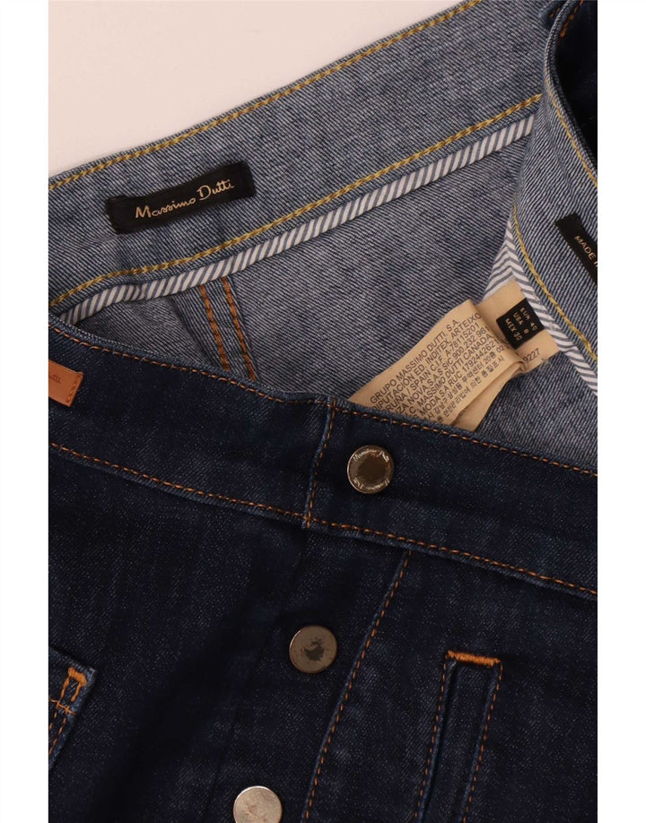 Massimo Dutti Dame Cropped Jeans EU 40 Medium W30 L25 Marineblå Bomuld