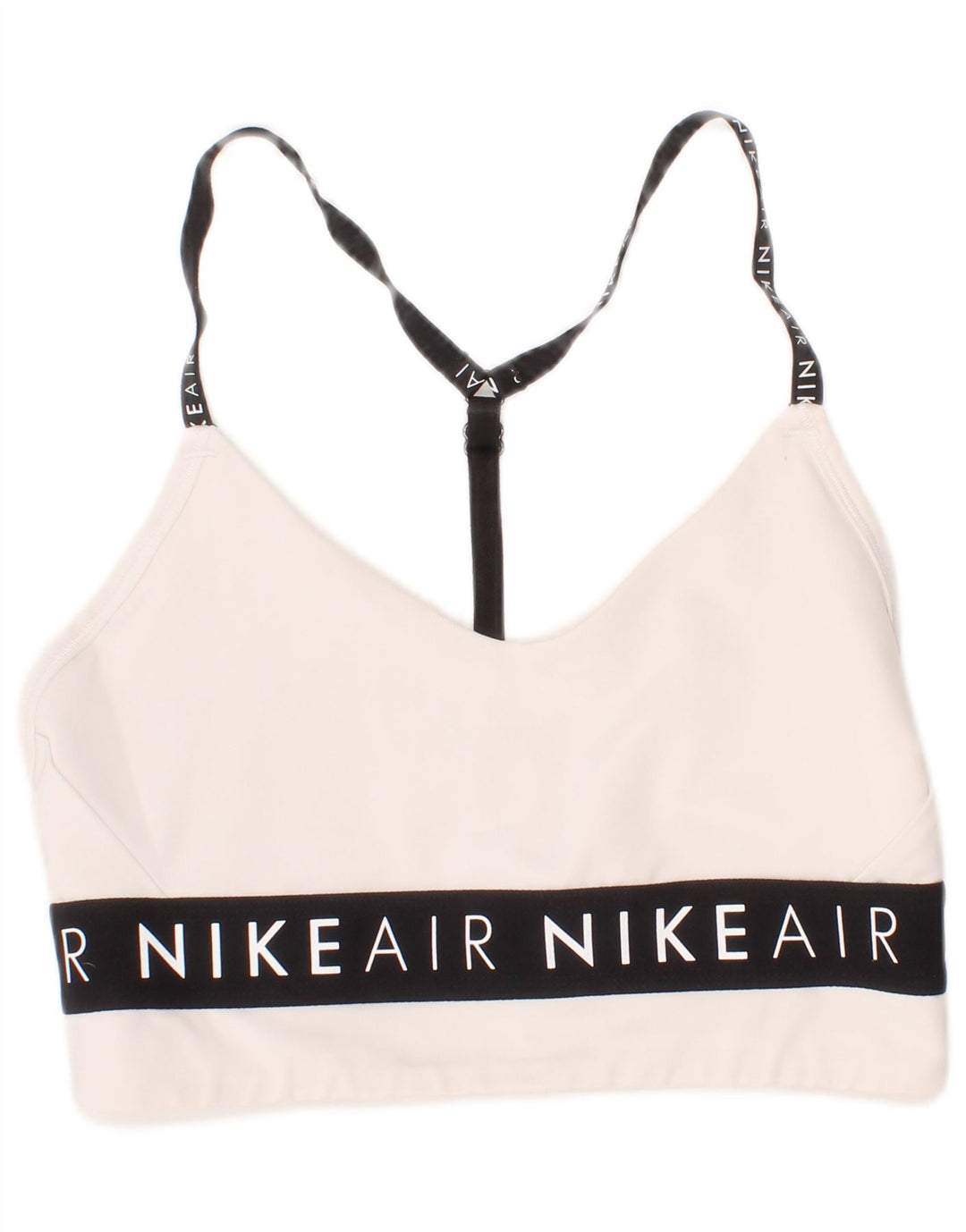 Nike Dame Grafisk Sports-BH Top Small Off White Polyester Sport