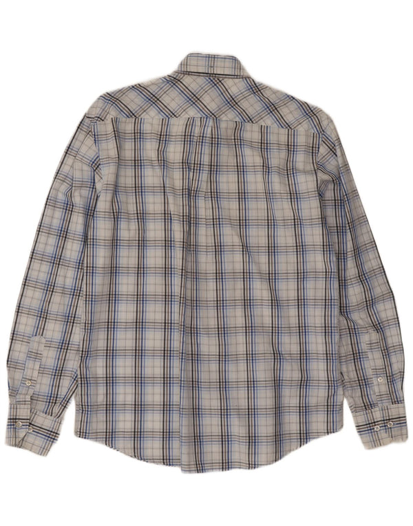 Ben Sherman Mens Shirt Medium Blue Check Cotton