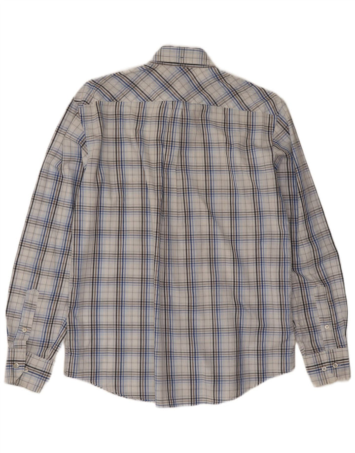 Ben Sherman herreskjorte mellemblå ternet bomuld