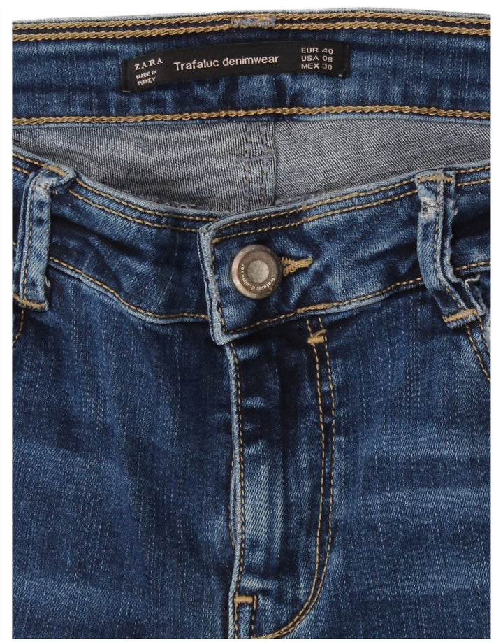 Zara Dame Distressed Skinny Jeans EU 40 Medium W30 L28 Blå