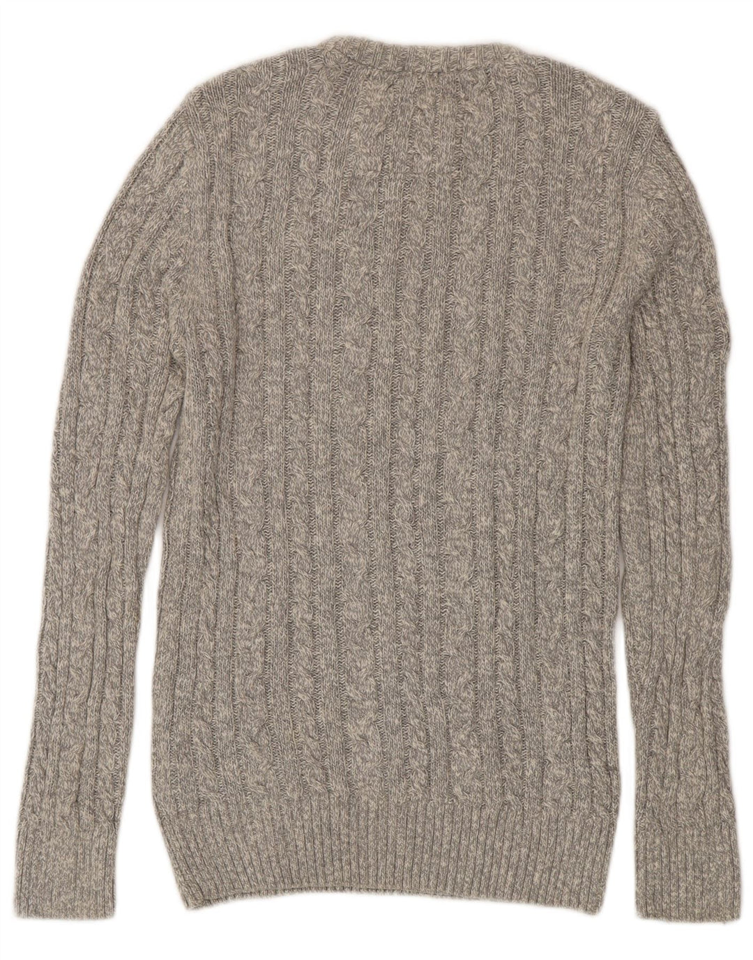 Superdry Sweater med rund hals til mænd, lille grå flækket bomuld