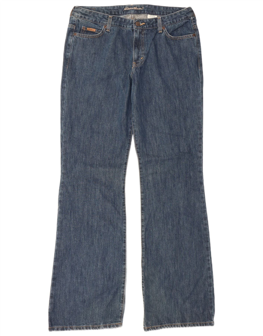 Eddie Bauer Dame Jeans med lav talje Bootcut US 12 Large W34 L35 Blå Bomuld