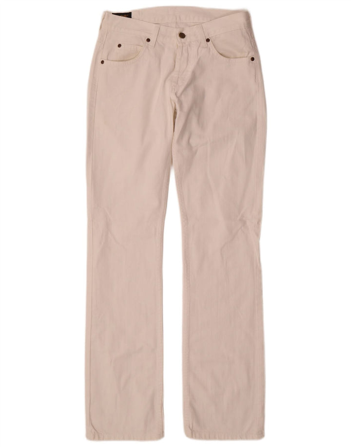 Lee Herre Knox Straight Jeans W30 L34 Hvid Bomuld