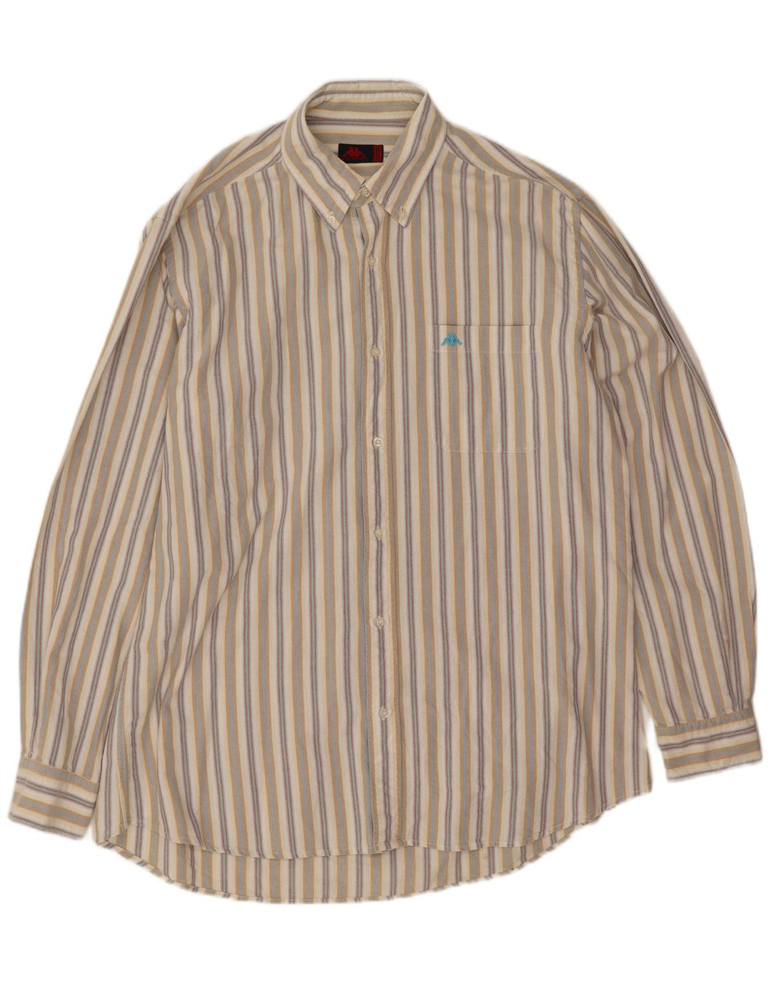 Kappa herreskjorte 2XL beige stribet