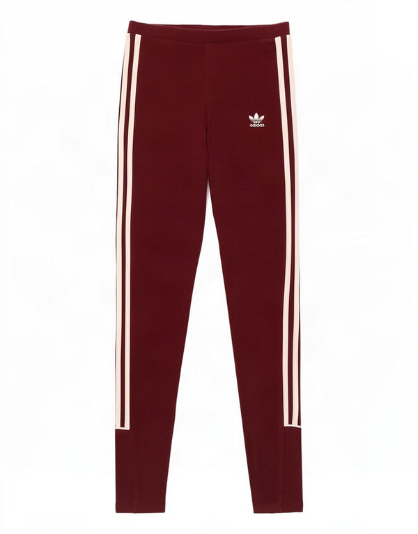 Adidas Dame Leggings UK 6 XS Bourgogne bomuld
