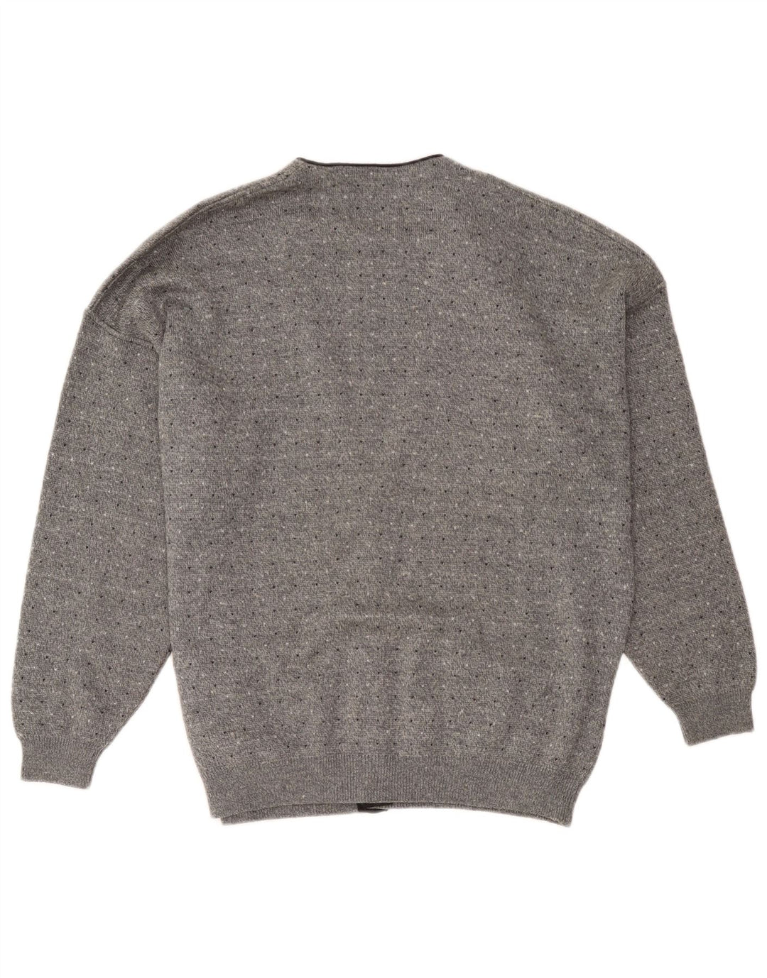Il Granchio Herre cardigan sweater Medium Grey Flecked Wool