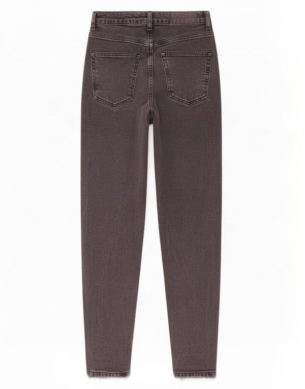 Topshop Dame Mom Tapered Jeans W26 L29 Grå Bomuld