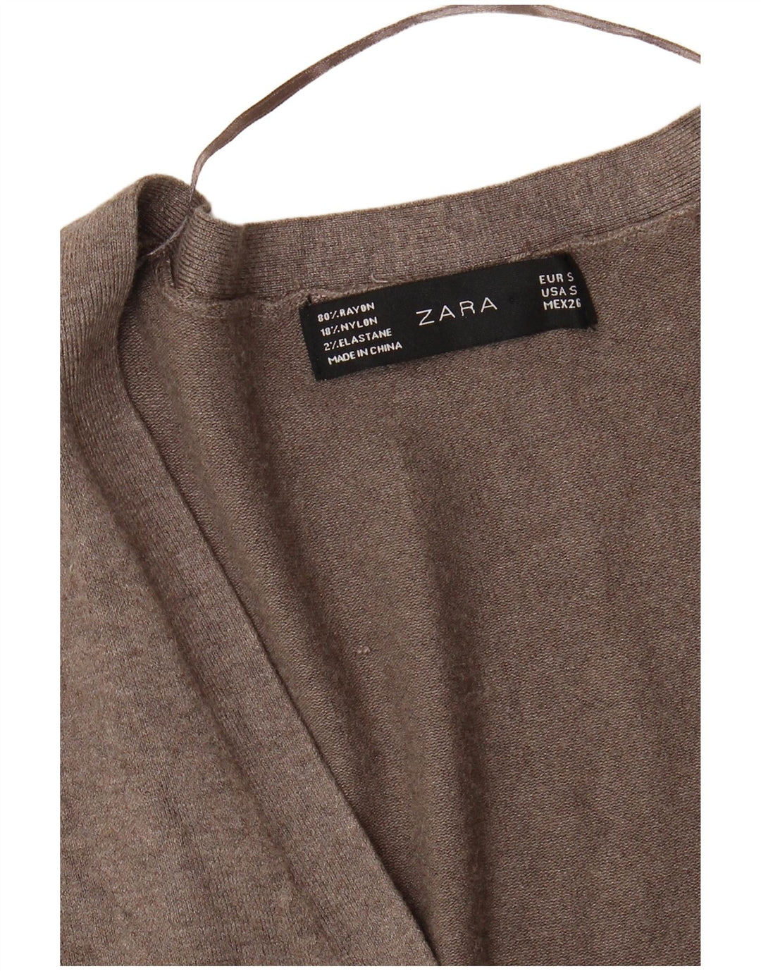 ZARA cardigan sweater til kvinder UK 10 Small Grey Rayon