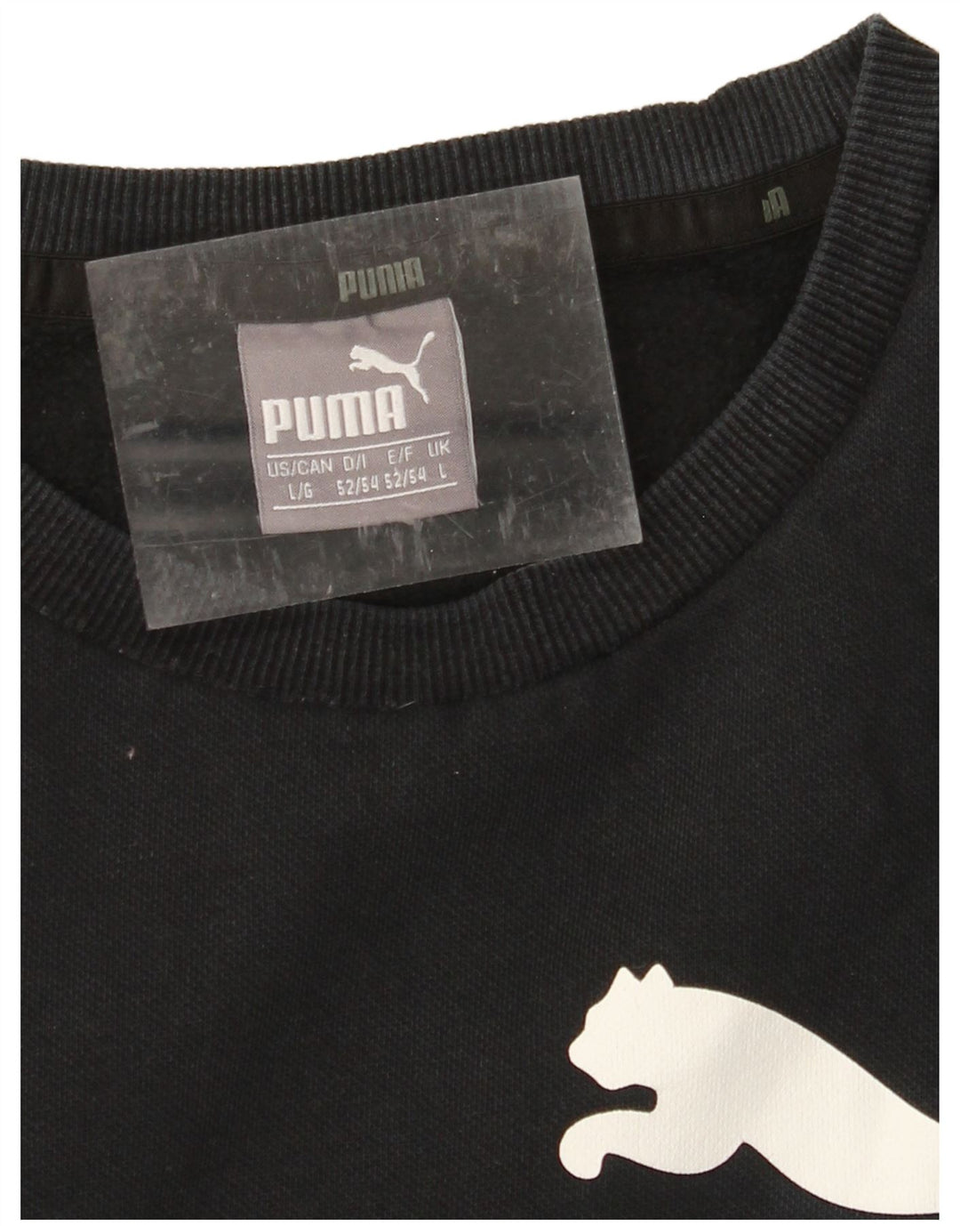 PUMA Mens Graphic Sweatshirt Jumper Large Black