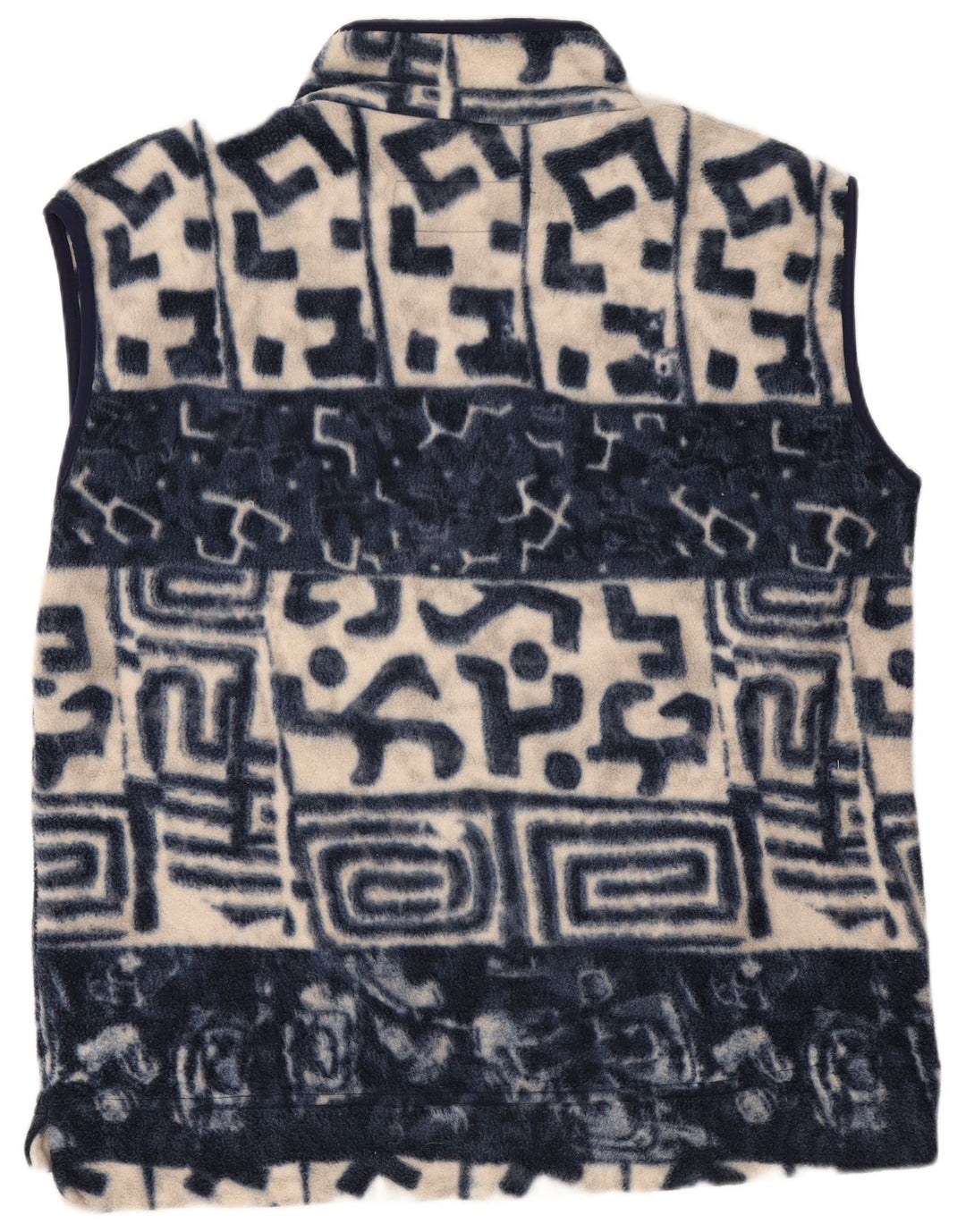 Invicta Herre Fleece Gilet UK 38 Medium Navy Blue Geometrisk Polyester