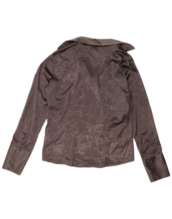 Zara Dame Pullover Shirt Bluse UK 18 XL Grå Polyester