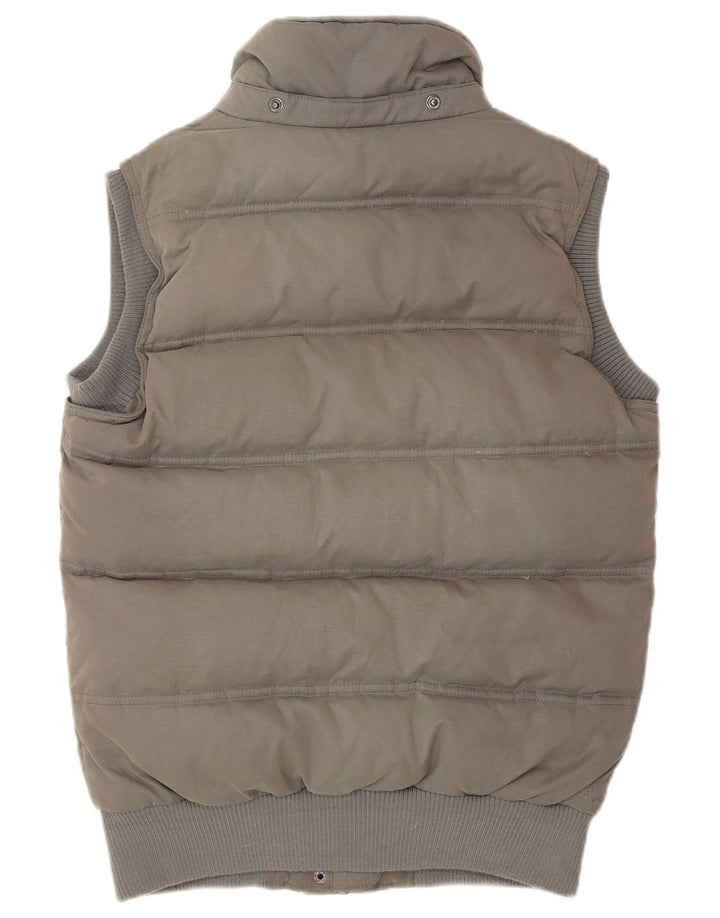 Fat Face Womens Polstret Gilet UK 8 Small Grå Polyester