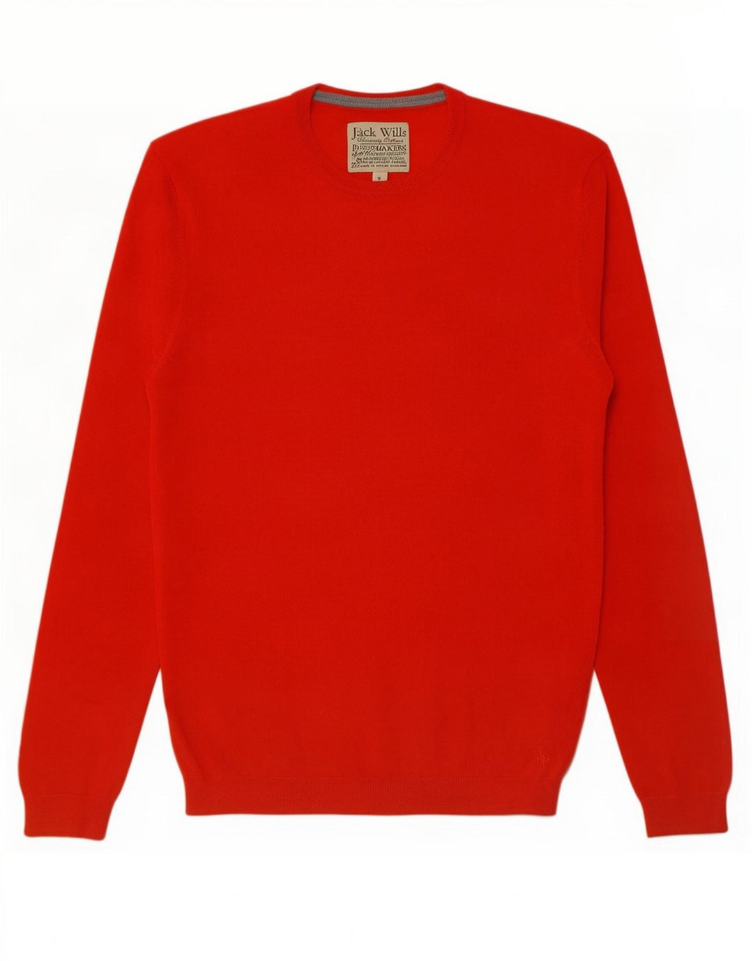 Jack Wills Herre Crew Neck Jumper Sweater Lille Rød Merinould