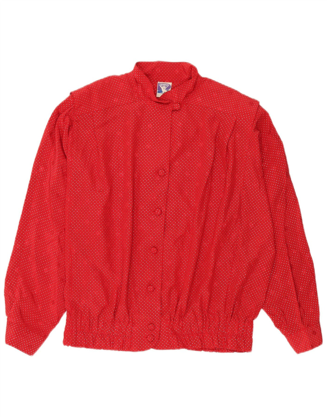 YESSICA Oversized skjortebluse til kvinder EU 40 Medium rød plettet polyester