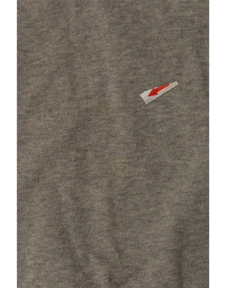 Zara Herre Kortærmet V-hals sweater Stor Grå Flecked