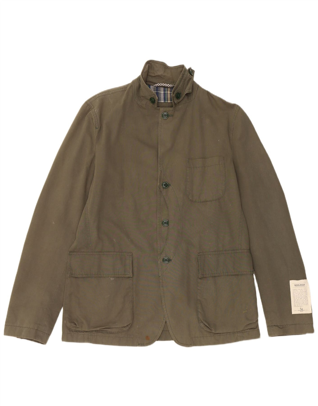 Woolrich Herre Utility Jacket UK 40 Large Green Cotton