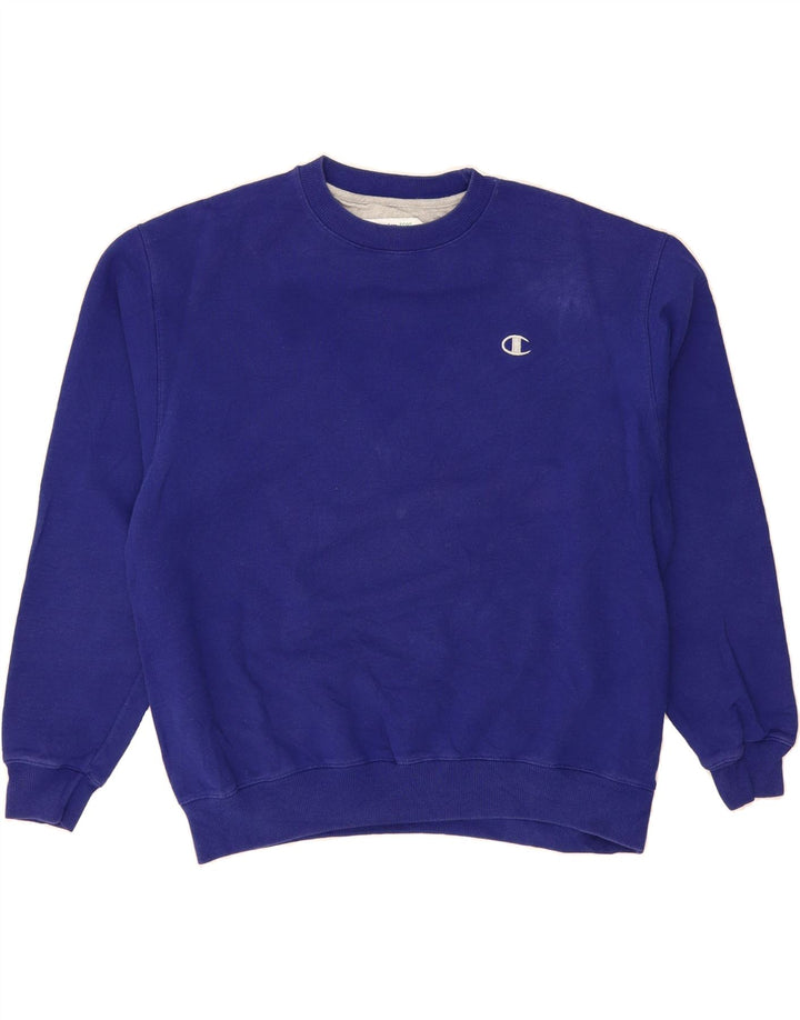 CHAMPION Mens Sweatshirt Jumper Large Blue Cotton Vintage Champion and Second-Hand Champion from Messina Hembry 
