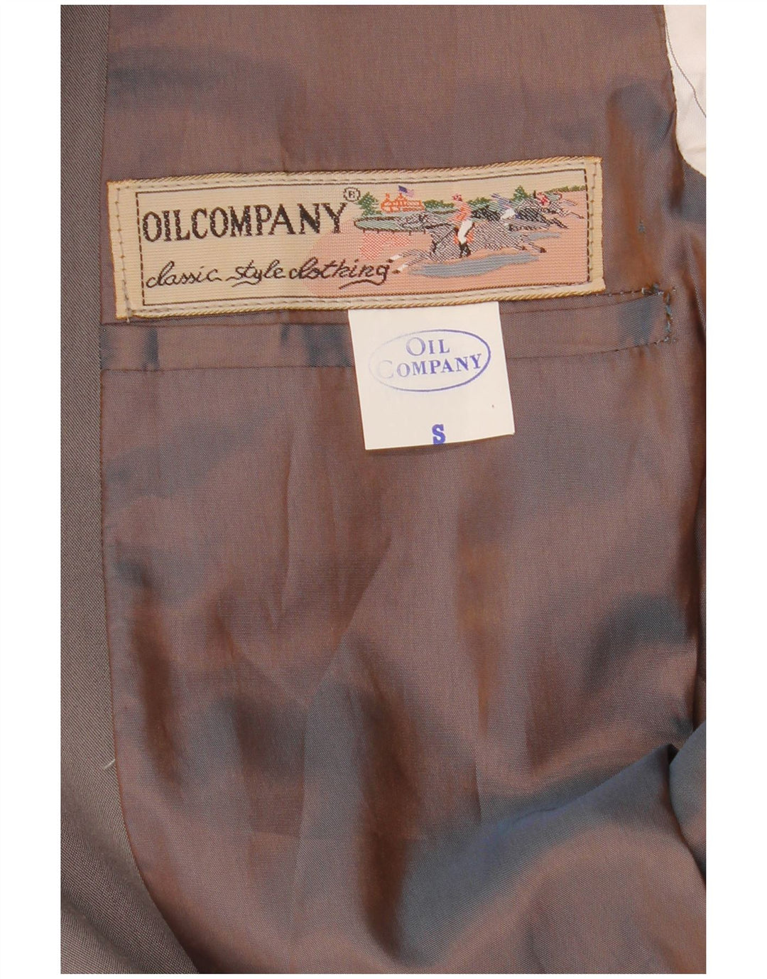 Vintage herre 2-knaps blazerjakke UK 36 Lille grå polyester