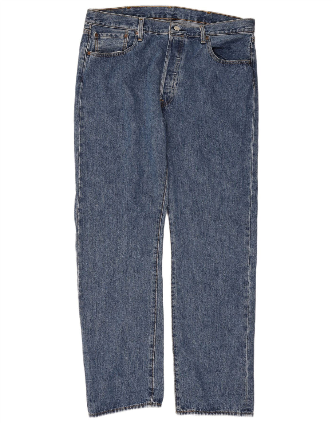 Levi's Herre 501 lige jeans W38 L32 blå bomuld