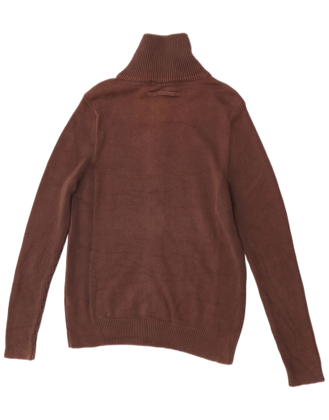 Zara Herre Cardigan Sweater Stor Brun Bomuld