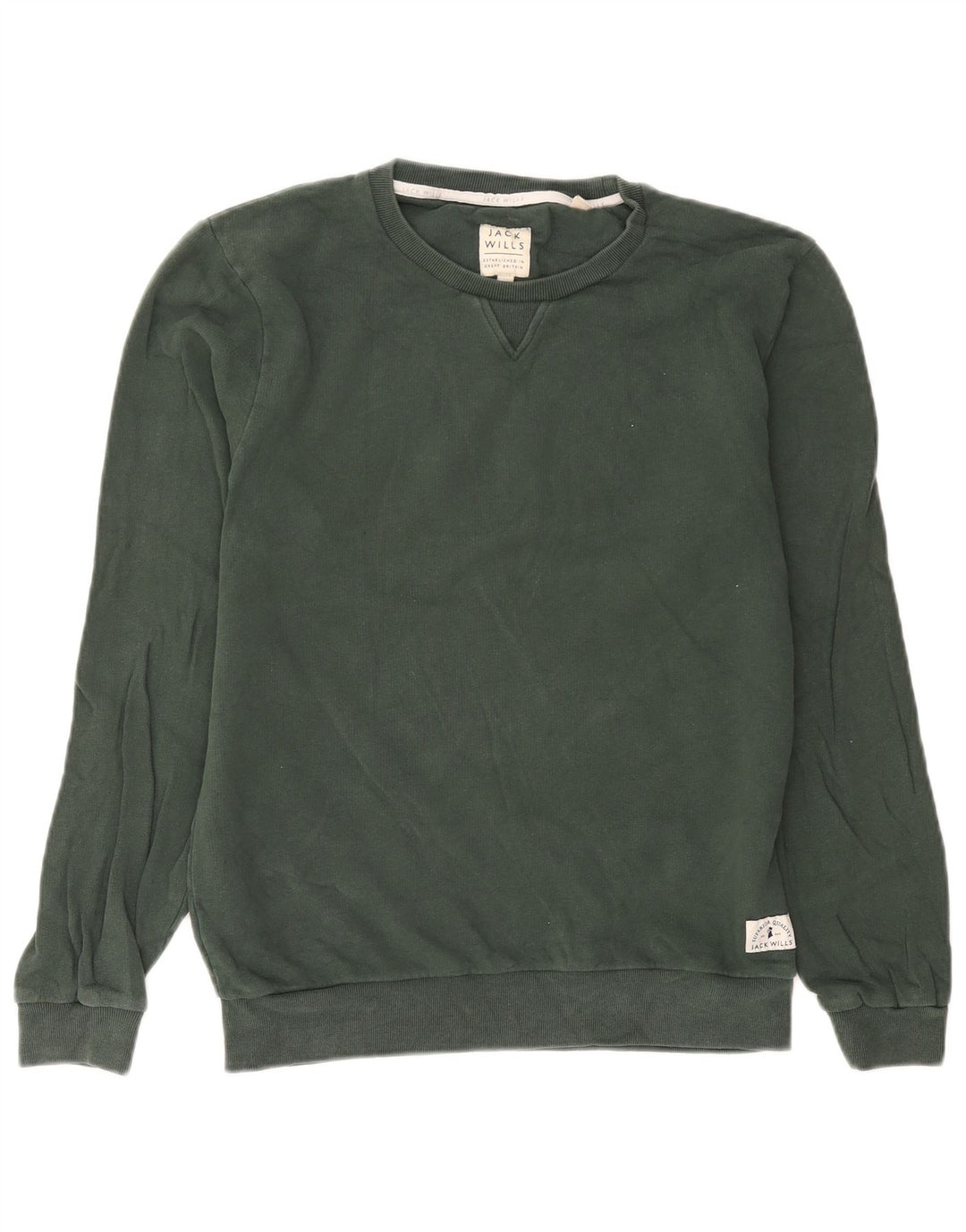 Jack Wills Herre Sweatshirt Jumper Lille Grøn Bomuld
