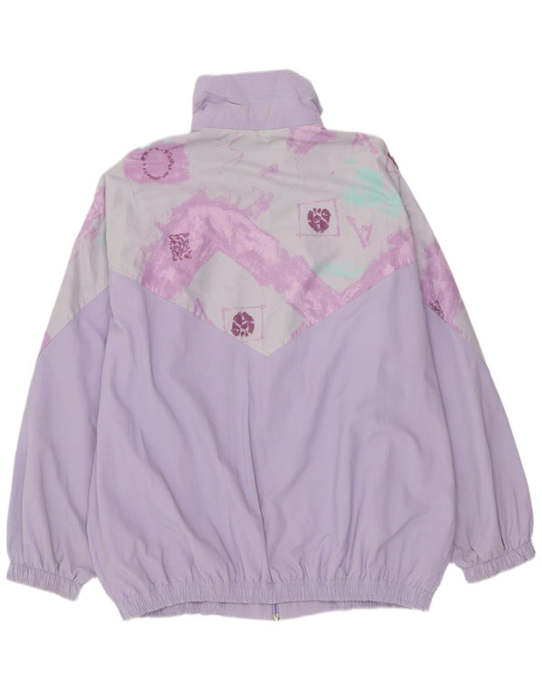 Vintage oversize træningsdragt til kvinder IT 48 XL Lilla Colourblock