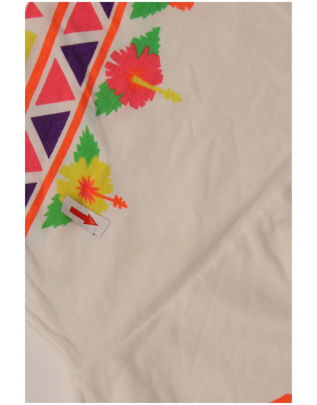 Vintage Herre grafisk T-shirt Top Medium White Floral