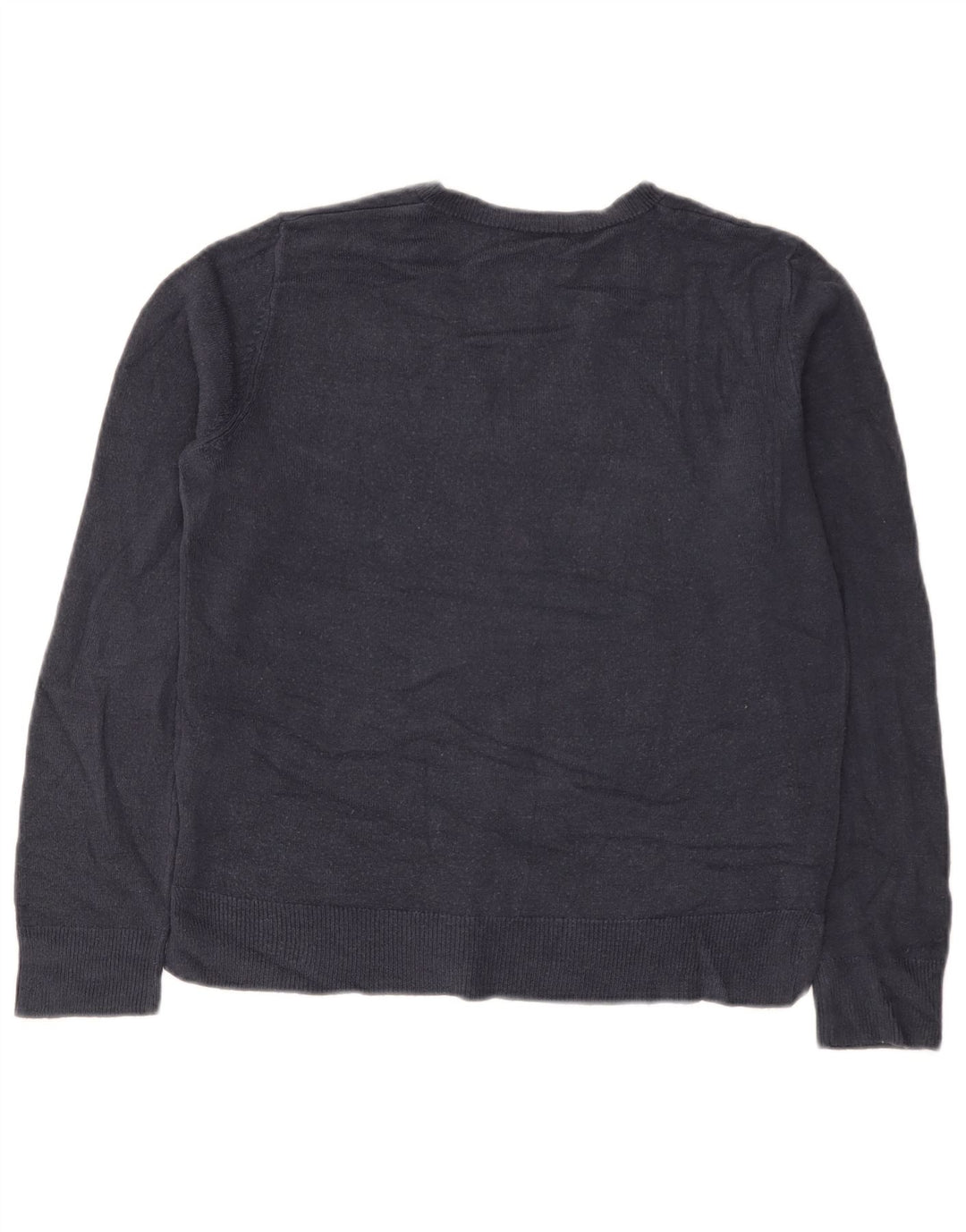 Marks & Spencer Dame V-hals sweater UK 12 Medium Navy Blue