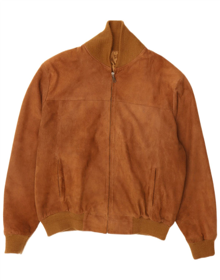 Vintage herre ruskind bomberjakke UK 40 Large Brown