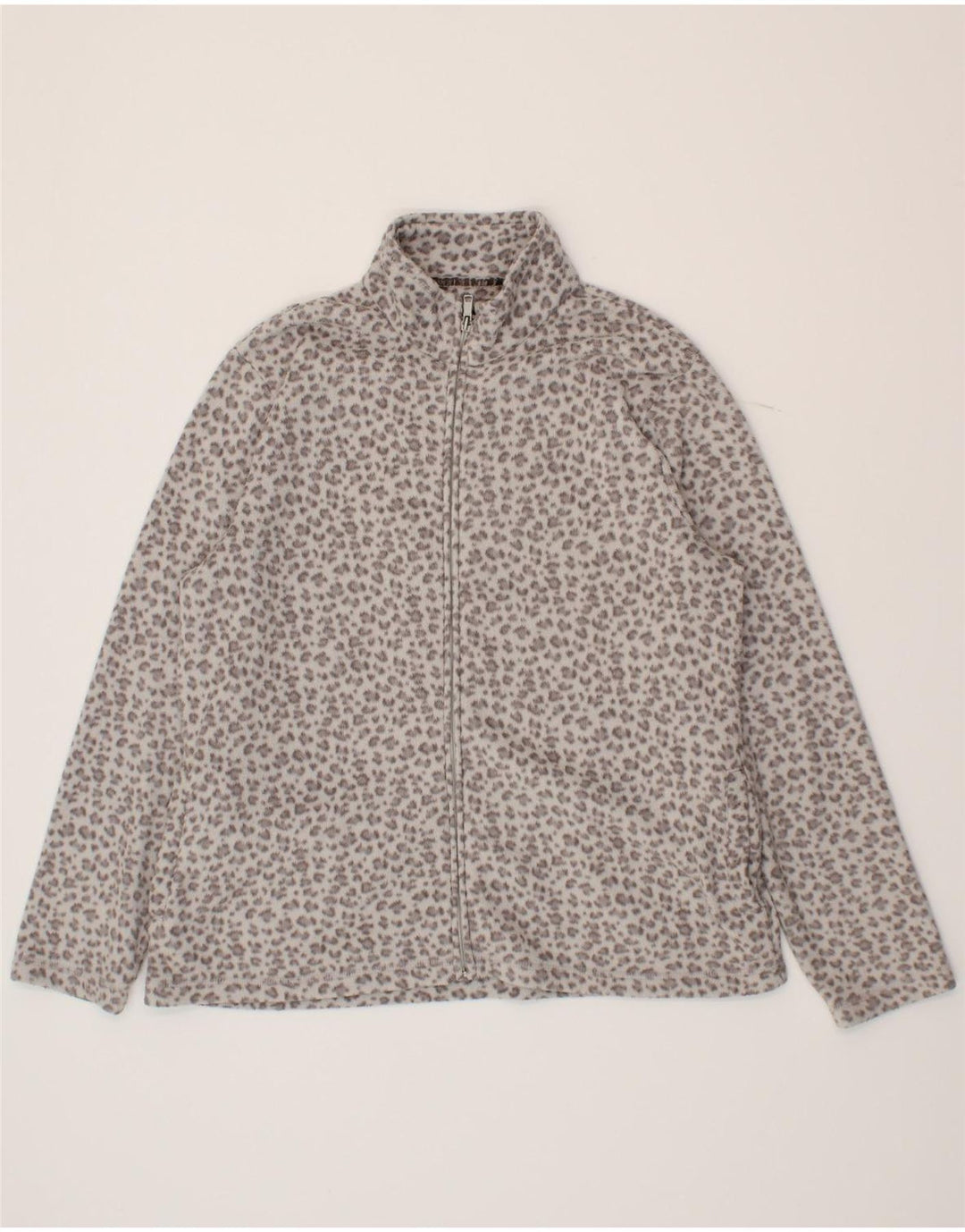 PACO BOUTIQUE Womens Fleece Jacket UK 18 XL Grey Floral Polyester Vintage Paco Boutique and Second-Hand Paco Boutique from Messina Hembry 